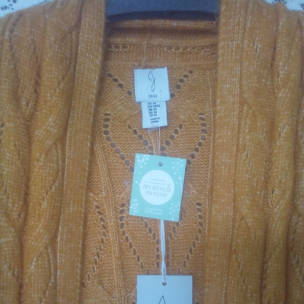 Joie Cardigan Crocheted Sweater Duster Autumn Size: M NWT - Picture 5 of 6